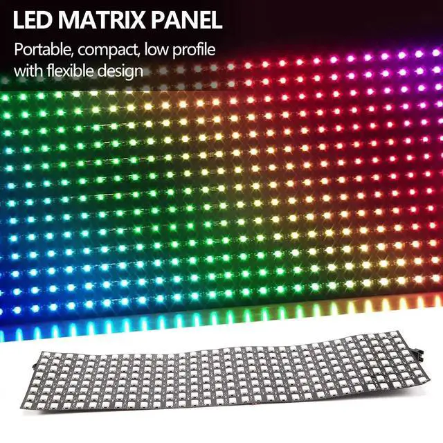 Alt view image 3 of 3 - LED Matrix Panel, WS2812B RGB 832 Pixels Digital Flexible Dot Matrix Individually Addressable LED Display Screen