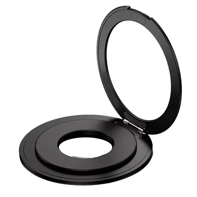 Alt view image 2 of 3 - Universal Tablet Stand 360-Degree Rotating Desktop Stand Folding Adhesive Desktop Stand Black-AAAE