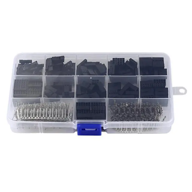 Alt view image 2 of 3 - 620Pcs Connector 2.54mm, Cable Jumper Wire Pin Header Housing Kit, Male Crimp Pins+Female Pin Terminal Connector