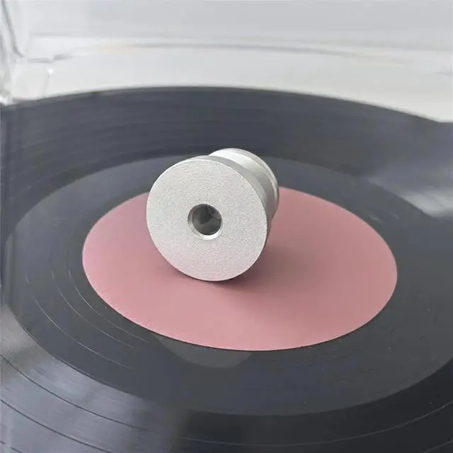 Alt view image 2 of 3 - Vinyl Record Turntables Player Accessories Center Adapter Aluminum Alloy Turntable Weight Clamp