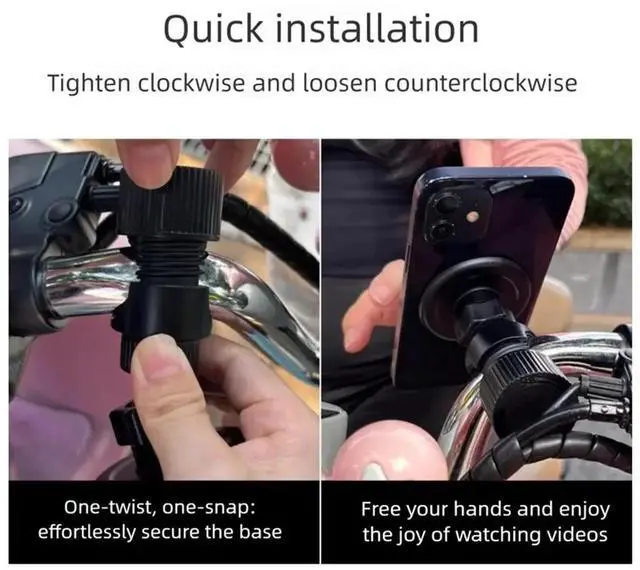 Main image of Bike Phone Holder Sports Motorcycle Magnetic Cell Phone Holder Bicycle Handlebar Mobile Phone Holder for Phone