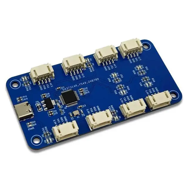 Alt view image 2 of 3 - CH344Q USB to 8CH TTL Serial Module Serial Port Type C to TTL High-Speed CH348 Chip Expansion Module