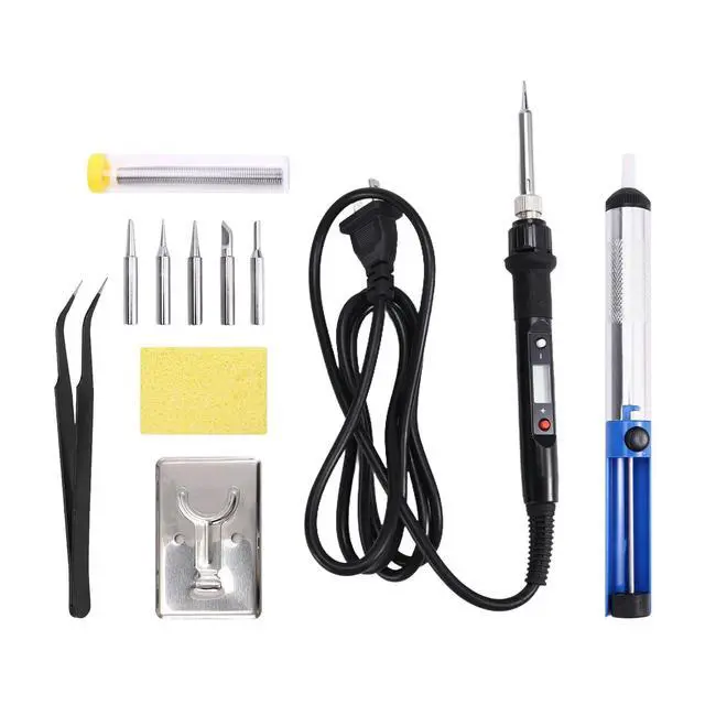 Alt view image 2 of 3 - 80W Digital Soldering Iron Kit LCD Display Adjustable Welding Solder Tin With Iron Tips Repair Tools US PLUG