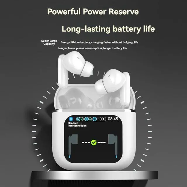 Main image of Noise Cancelling Earbuds Bluetooth 5.4 Bass Stereo Earbud+LED Power Display Charging Case Waterproof Sport-AAAE