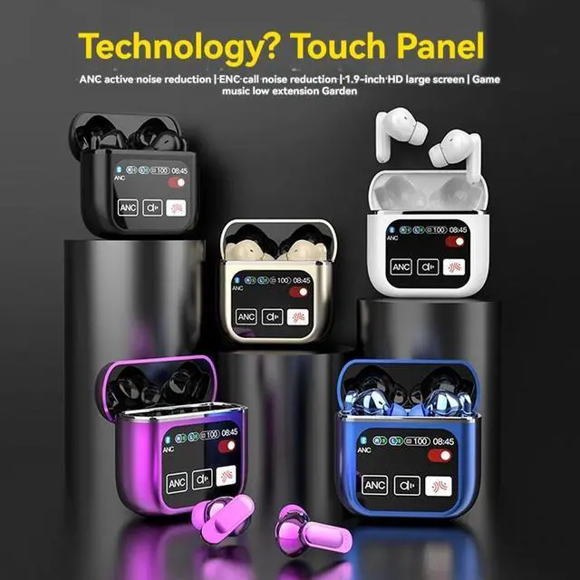 Alt view image 2 of 3 - Noise Cancelling Earbuds Bluetooth 5.4 Bass Stereo Earbud+LED Power Display Charging Case Waterproof Sport-AAAE