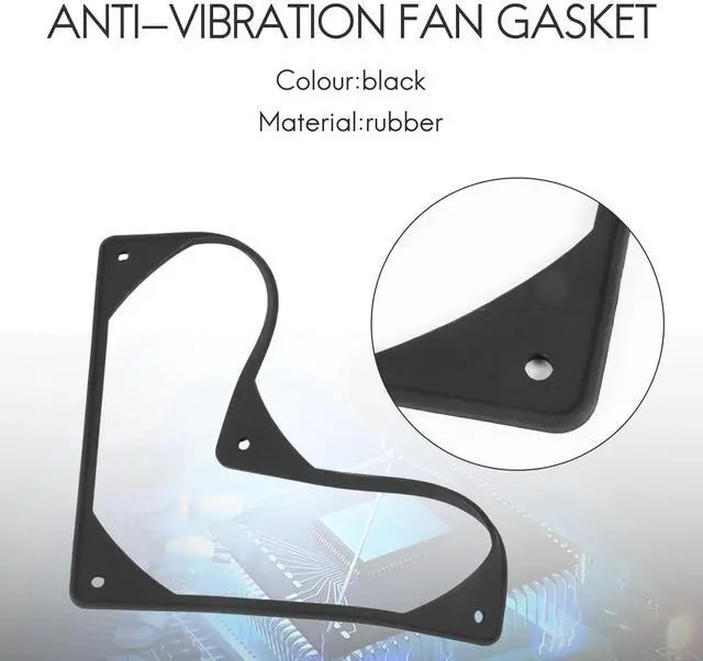 Main image of 10Pcs 140mm Anti-Vibration Silicon Fan Gasket Noise Reducing Gasket Pad for PC Computer Case Fan