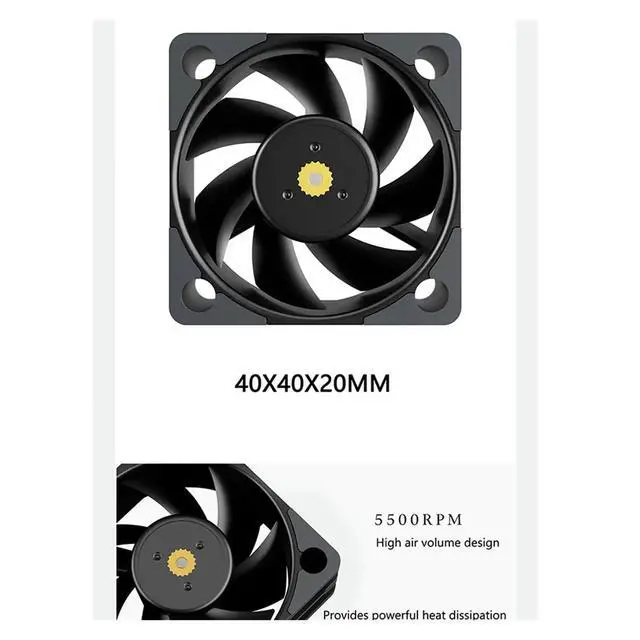 Alt view image 2 of 3 - TL-B4020 40mm PWM Mini Case Cooling Fan Double Ball Bearing 5500RPM Computer CPU GPU Cool Fans for Small Form Factor PC