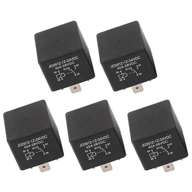 Alt view image 3 of 3 - 5pcs Motor Relay 5 Pin 24V Coil 40amp Spdt JD2912-1Z-24VDC 40A 28VDC, Contactor Relay Switch Power, Lighting Controller