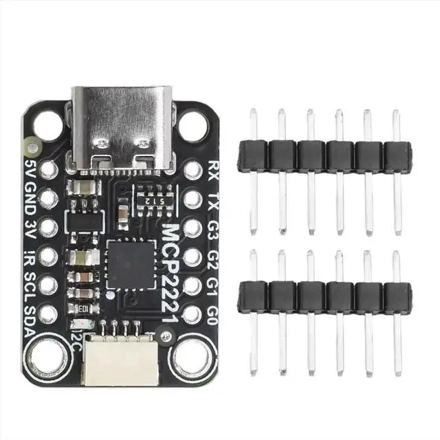 Alt view image 2 of 3 - MCP2221A USB to GPIO ADC/ Adapter Module TYPE-C Interface Signal Processing Board for OLED Display Sensor PWM Driver