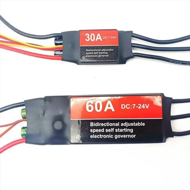 Alt view image 3 of 3 - 2-6S 30A ESC Bidirectional Self Starting Brushless Electric Regulation Speed Controller for DIY Fan