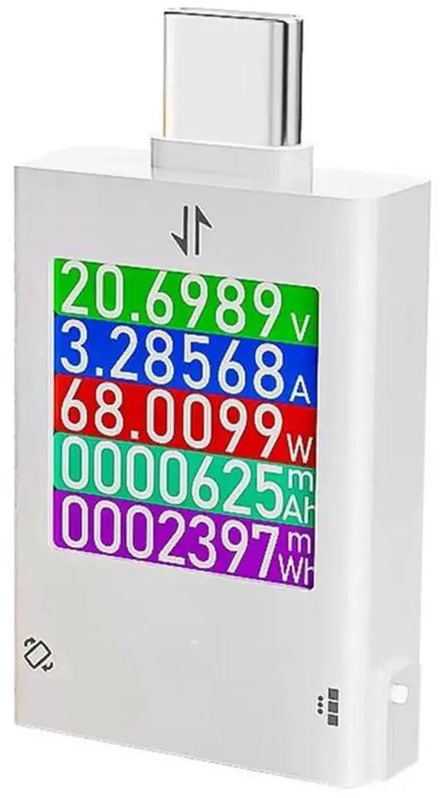 Alt view image 2 of 3 - Type-C Tester 4.5-50V Multi-Function Digital Display Voltage Ammeter Power Meter for Cell Phone Charging PD3.2 Tester A