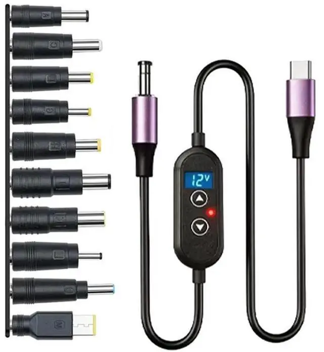 Main image of PD Decoy Data Cable Adapter Type C Boost Cable 140W Power Booster Cable With 10 Connectors For Voltages 5V/9V/12V/15V/20V/2