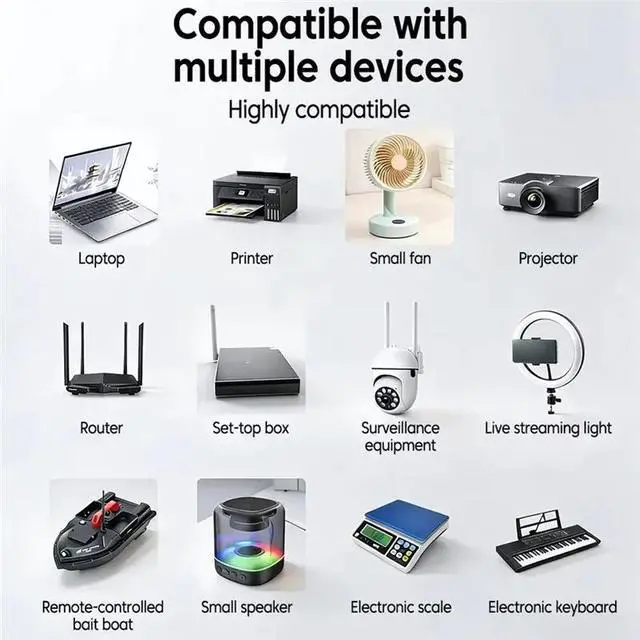 Alt view image 2 of 3 - PD Decoy Data Cable Adapter Type C Boost Cable 140W Power Booster Cable With 10 Connectors For Voltages 5V/9V/12V/15V/20V/2