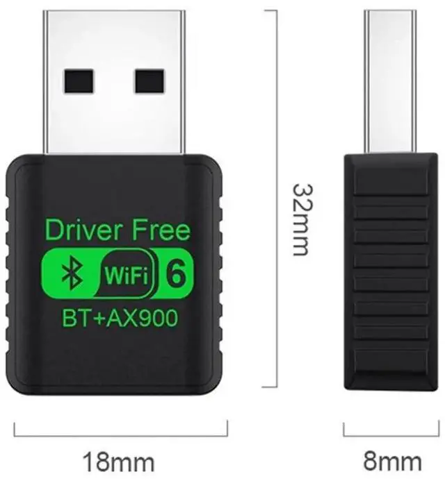 Alt view image 2 of 3 - 2PCS 900Mbps USB Bluetooth 5.4 Adapter 2in1 Dongle Dual Band 2.4G 5GHz USB 6 Network Wlan Receiver