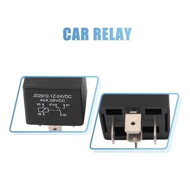 Alt view image 2 of 3 - 5pcs Motor Relay 5 Pin 24V Coil 40amp Spdt JD2912-1Z-24VDC 40A 28VDC, Contactor Relay Switch Power, Lighting Controller