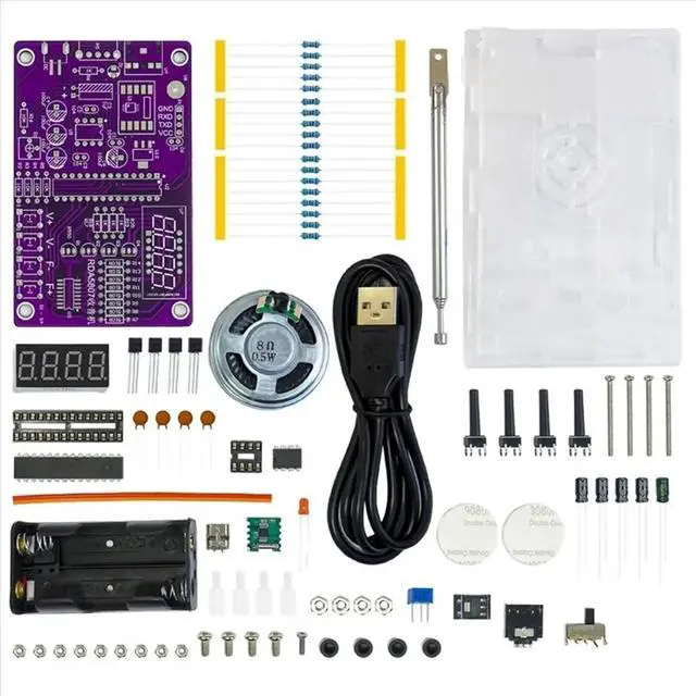 Alt view image 2 of 3 - FM Radio Assembly Kit Nixie Tube Display Teaching Training DIY Production of Monolithic Welding Parts