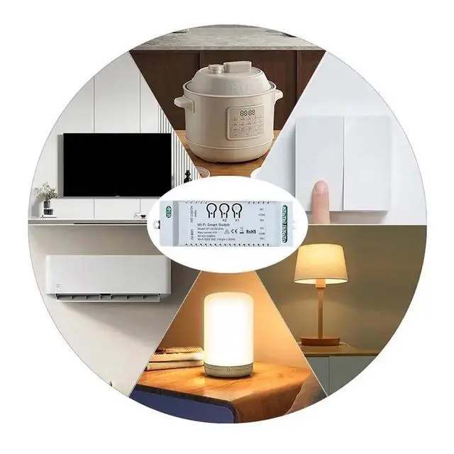 Alt view image 2 of 3 - 2CH Smart Switch DIY Timer Ewelink 7-32V 2.4G +RF433+BT Home Automation Module For Alexa Google Home IFTT D