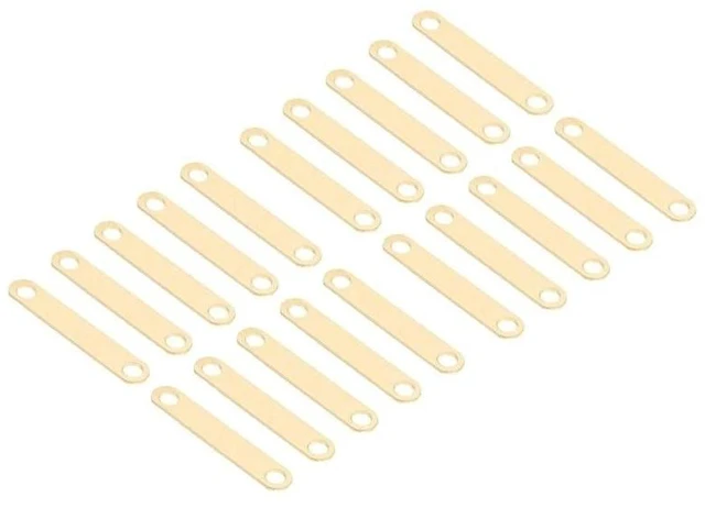 Main image of IDUD 20Pcs,Brass Flat Bus Bar Connectors Metal For 21700 Holders/Storage Brackets Inter-Group Connection Plates