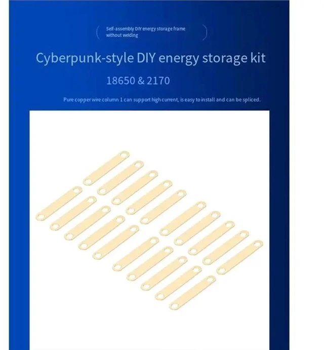 Alt view image 2 of 3 - IDUD 20Pcs,Brass Flat Bus Bar Connectors Metal For 21700 Holders/Storage Brackets Inter-Group Connection Plates