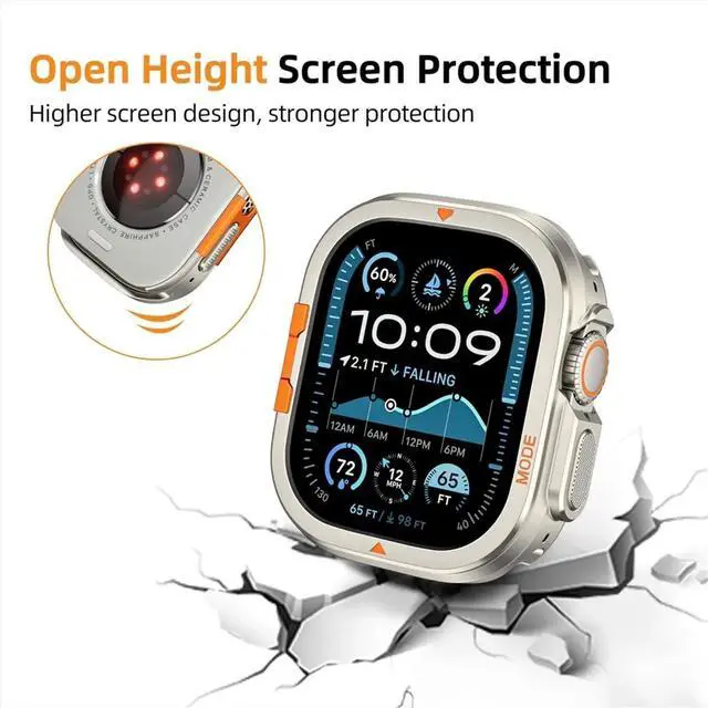 Alt view image 3 of 3 - Metal Case for Watch Ultra 2 49mm Protector Case Turn Bumper Cover with Back Shell for Ultra 2/Ultra A