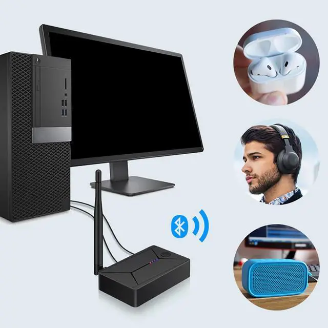 Alt view image 2 of 3 - TX13 3 In 1 Bluetooth 5.0 Audio Transmitter 3.5Mm AUX Jack Digital To Analog Audio Converter RCA USB Coaxial Optical