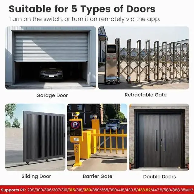 Alt view image 2 of 3 - RF Garage Door Switch Opener Freely Apply Smart App Control Double Door Sliding Gate Graffiti Warehouse Syste