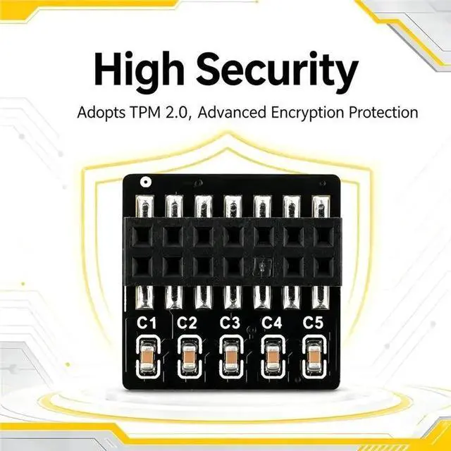 Alt view image 3 of 3 - IDUD TPM2.0 14 Pin LPC H Standalone Encryption Chip Security Module Trusted Platform Module Data Protection
