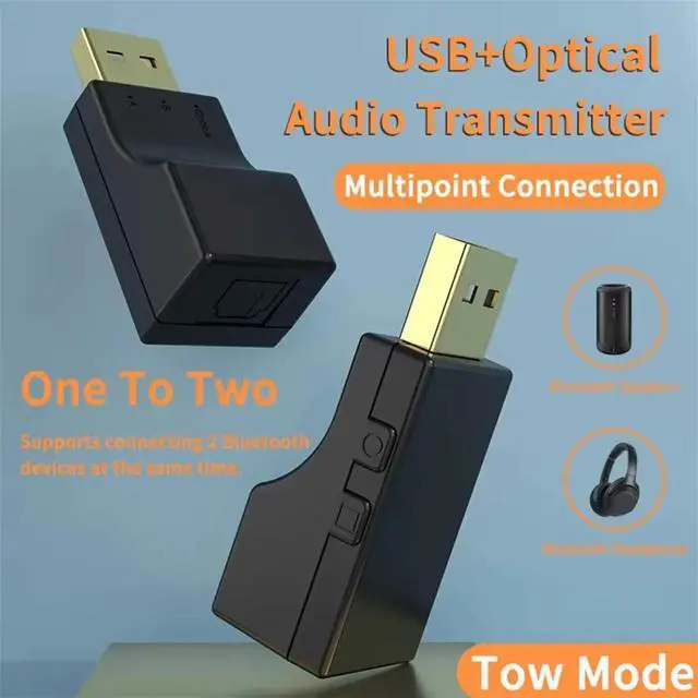 Main image of Optical Bluetooth 5.4 Audio Transmitter Low Latency Stereo Music Dual Stream Adapter for PS4for TV PC