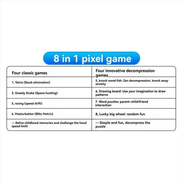 Alt view image 2 of 3 - DIY Pixel Game Kit+Voice Mini Pixel Game Console Electronics DIY Kit Soldering Project Practice Solder Learning Set A