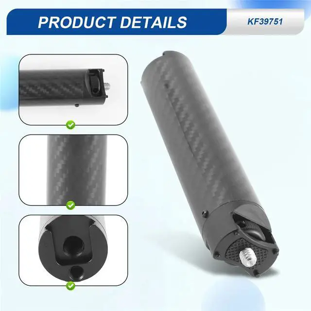 Alt view image 3 of 3 - Carbon Fiber Handle Gimbal Grip Cold Shoe Mount Adapter for WEEBILL S LAB Stabilizer for Monitor Microphone