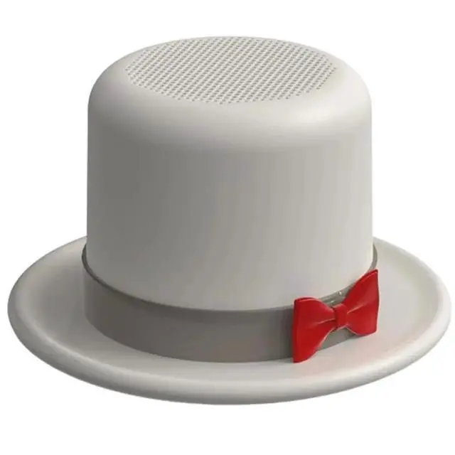 Alt view image 3 of 3 - Small Speaker Top Hat Shape Music Player - Magnetic Personal Speaker with Phone Stand for Home Study Room Car