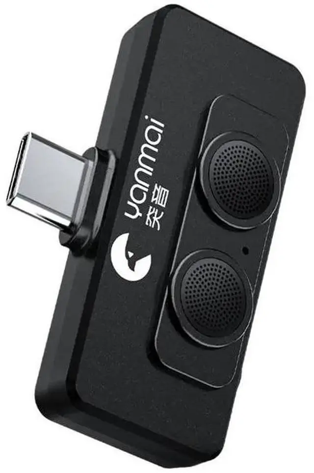 Main image of Yanmai R6 Dual Microphone Mobile Phone Mic For Live Broadcast Recording Interview For Vlogging, AI Noise Reduction Black-AAAE