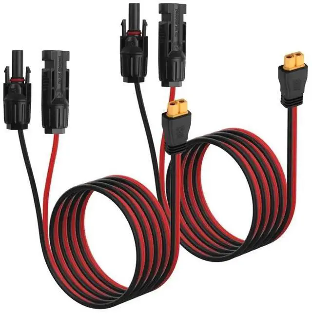 Main image of XT60 Female Solar To 12AWG Adapter Cable(2PCS) Connector For Power Station, RV Off-Grid Camping Panel