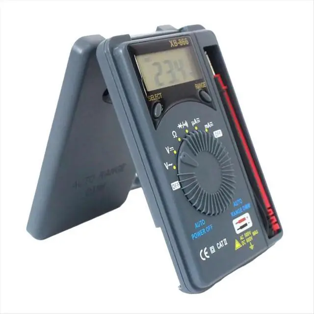 Alt view image 2 of 3 - XB866 Mini Digital Multimeter Auto LCD Voltmeter Tester Accurate Measurement for Electricians and DIY Projects