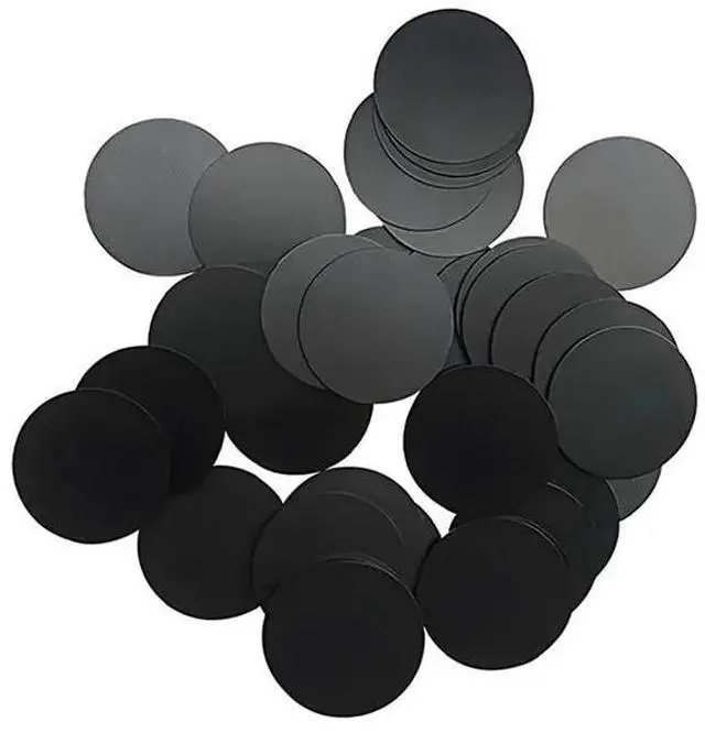 Main image of Chips With Adhesive Back 50Pcs Tags NTAG215 215 Black Coins Cards Round Stickers 13.56Mhz