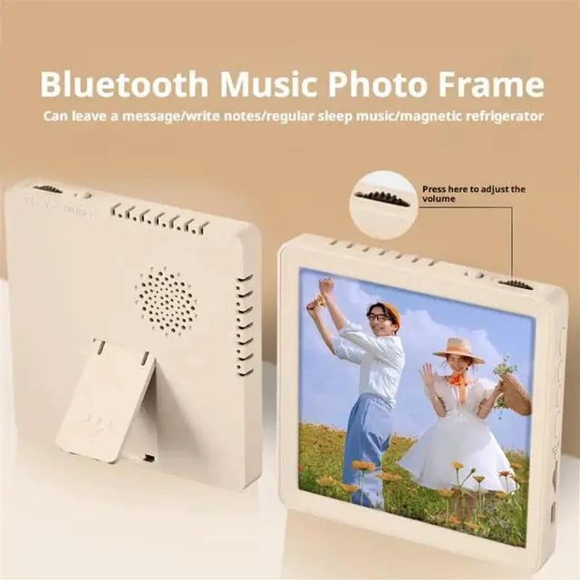 Main image of DIY Photo Frame Pet Bluetooth Speaker Back Magnetic Desktop Audio Support Recording TF Card Playback Red