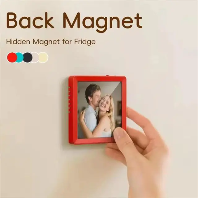 Alt view image 2 of 3 - DIY Photo Frame Pet Bluetooth Speaker Back Magnetic Desktop Audio Support Recording TF Card Playback Red