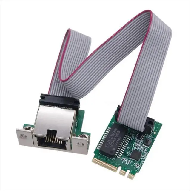 Alt view image 2 of 3 - M.2 A Key and E Key Adapter Card to Single RJ45 Port 10/100/1000Mbps Ethernet Networks Card for Desktop Computer