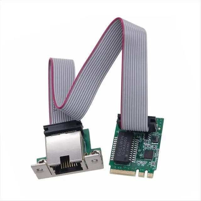Alt view image 3 of 3 - M.2 A Key and E Key Adapter Card to Single RJ45 Port 10/100/1000Mbps Ethernet Networks Card for Desktop Computer