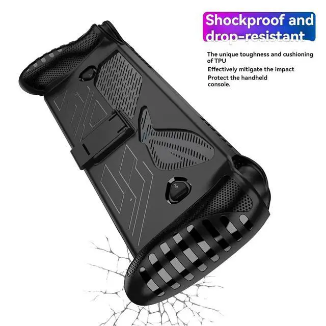 Alt view image 2 of 3 - Case for Ally X with Built-in Kickstand Anti-Slip Shockproof Ergonomic Grip Protective Cover A