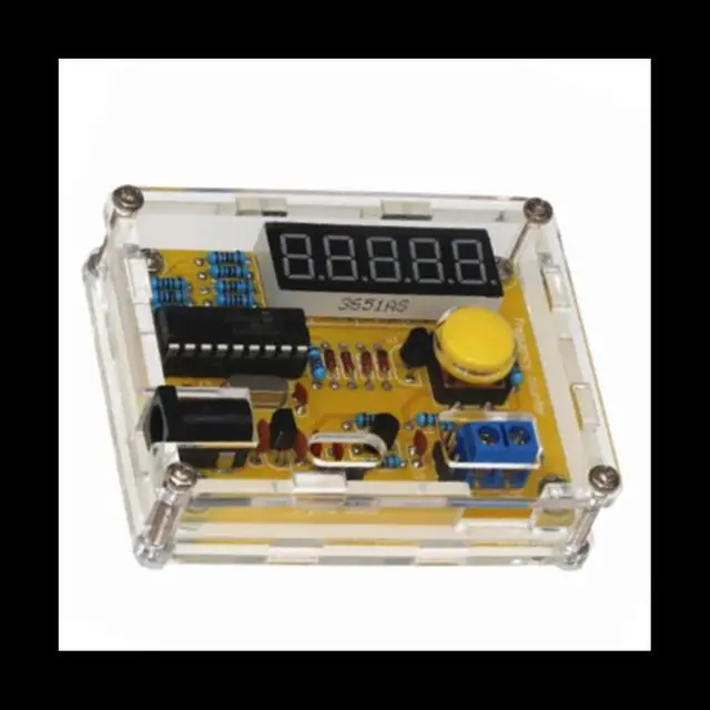 Alt view image 3 of 3 - DIY Meter Frequency Counter Tester Digital Crystal Counter Meter Oscillator Tester with Transparent Case 1Hz-50MHz