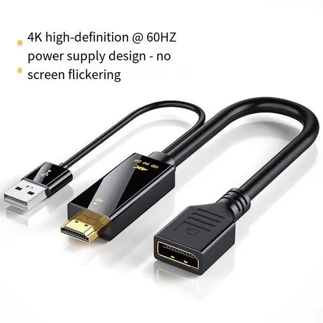 Alt view image 3 of 3 - 4K -Compatible to DisplayPort DP Converter Cable HDTV Male to DP Female Adapter Conversion for Laptop Monitor Female