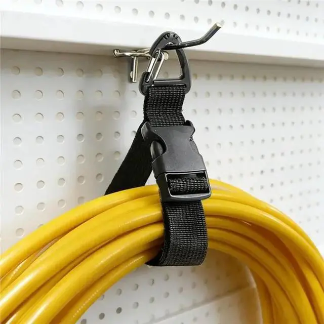 Alt view image 3 of 3 - For Garage Garden For Outdoor Extension Cord Holder Organizer, 18 Pack With Storage Straps& Triangle Clips
