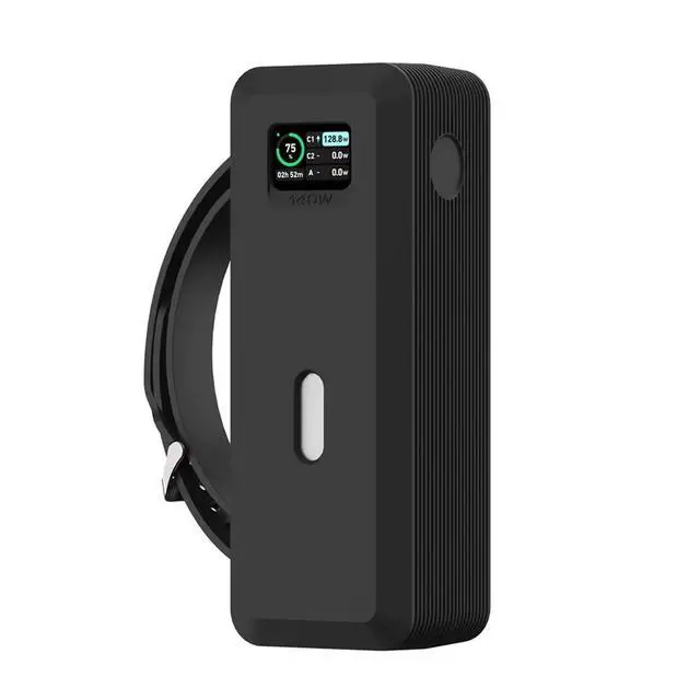 Alt view image 2 of 3 - Silicone Protective Case for 737 Power Bank 24,000mAh with SD/SIM Card Slot, 1/4-Inch Nut Hole, Handle Black