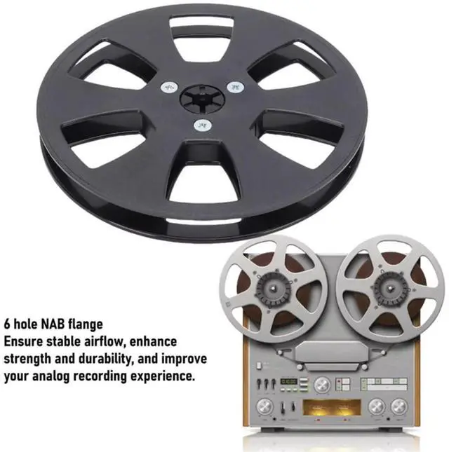 Main image of 1/4 5 Inch 6 Holes Empty Tape Reel for ReVox Studer Recording Takeup Reel -Hub Replacement with Sps