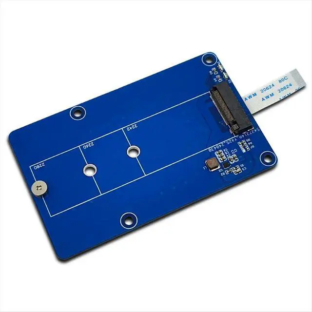 Alt view image 3 of 3 - PCIe to M.2 NVMe SSD Adapter Board for Pi5 5 Supports 2242/2260/2280 NVME M2 SSD