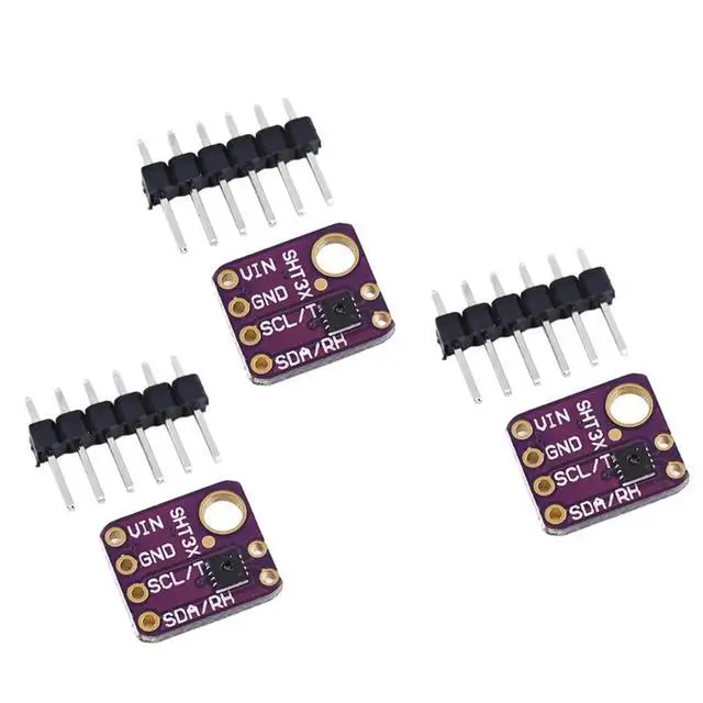 Alt view image 3 of 3 - SHT31-D Temperature Humidity Sensor Module, 2.4-5.5V IIC Digital Sensor Board, 3pcs High-Accuracy Probe