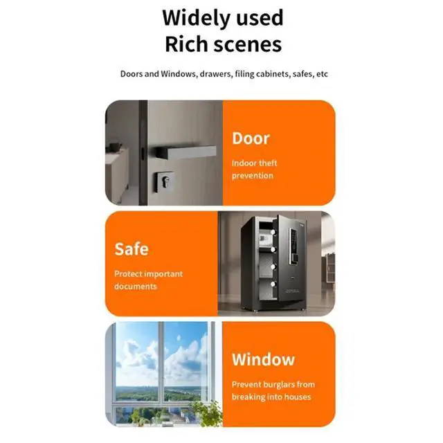 Alt view image 2 of 3 - Tuya APP Remote Alerts Door Window 100Db Alarm With Magnetic Sensor Door Open/Closed Detector Home Security Device