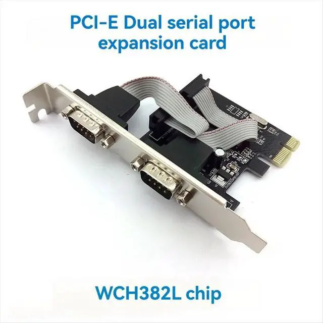 Alt view image 3 of 3 - Universal PCIE Serial Port Card 9-Pin Card RS232 Adapter Card PCIECOM Port Expansion Card WCH382L