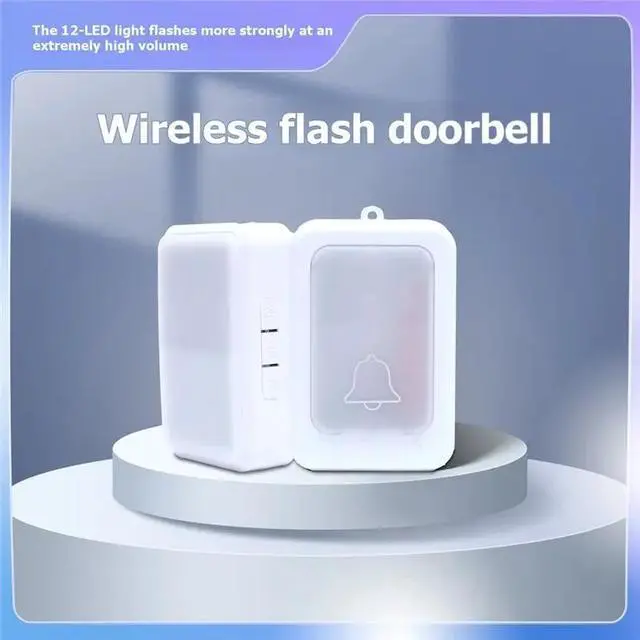 Alt view image 3 of 3 - 12-Light Flashing Doorbell Elderly Deaf Mute Service Call Device Long Range Door Bell Chime EU Plug